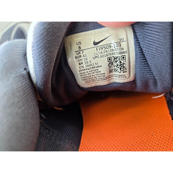 Nike Air Winflo 11 Shoes Men's 8 Sail Total Orange Running Athletic Gym Sneakers - Picture 8 of 8